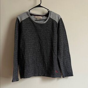 Tommy Bahama Gray Knit Top with Black and Red Trim